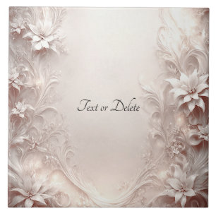 Carreau Carrelage en céramique blanche à fleurs d'ivoire