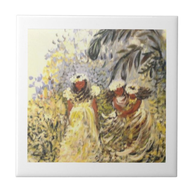 Carreau Carrelage en céramique blanche pour inlay ou trive (Devant)