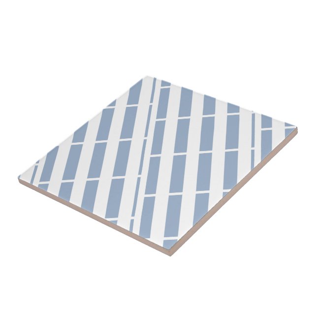 Carreau Carrelage en céramique Bleu & Blancs (Côté)