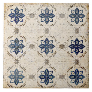 Carreau Carrelage en céramique bleu de la Marine rustique