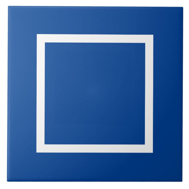 Carreau Carrelage en céramique bleu et blanc - (1) (Devant)