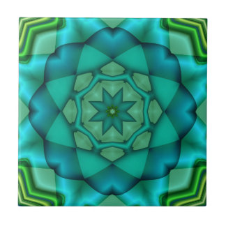 Carreau Carrelage en céramique bleu vert fractal