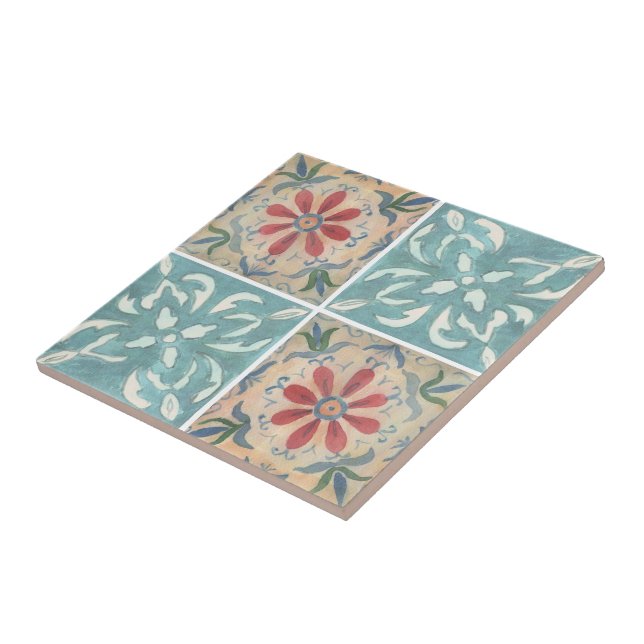 Carreau Carrelage en céramique Boho Décoré de tuiles multi (Côté)
