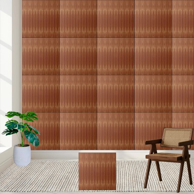 Carreau Carrelage en céramique Brown Retro Woodgrain (Retro Woodgrain Brown Ceramic Tile)