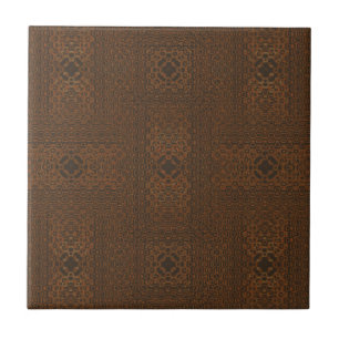 Carreau Carrelage en céramique Brown tissé Motif
