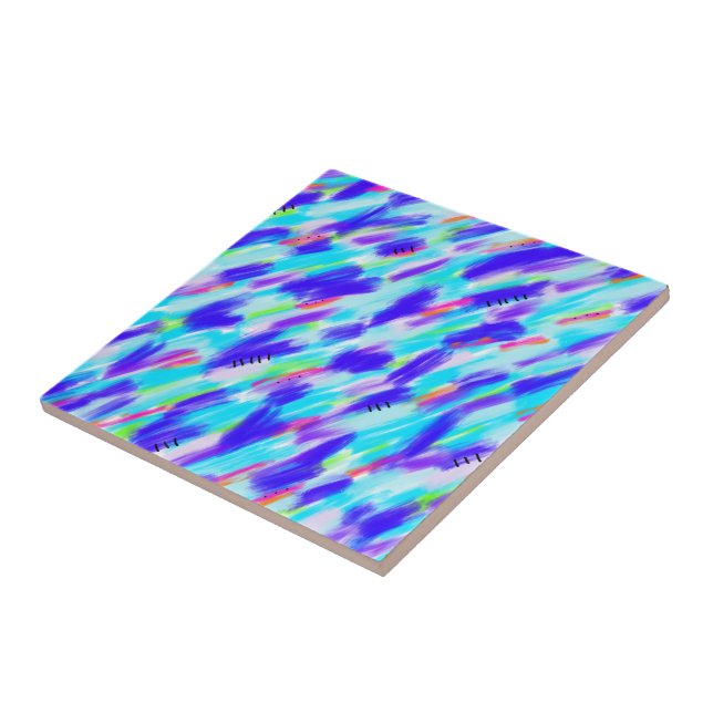 Carreau Carrelage en céramique Chaos coloré (Côté)
