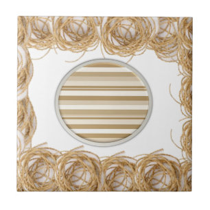 Carreau Carrelage en céramique corde beige