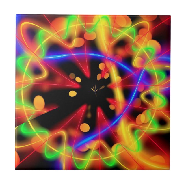 Carreau Carrelage en céramique couleur Motif néon clair (Devant)