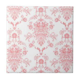 Carreau Carrelage en céramique Damas rose