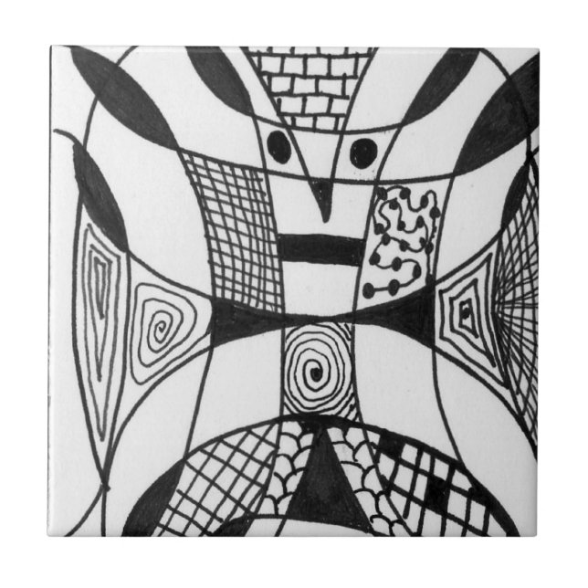 Carreau Carrelage en céramique d'art Abstrait (Devant)