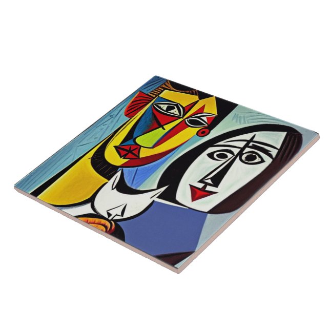 Carreau Carrelage en céramique d'art Abstrait (Côté)
