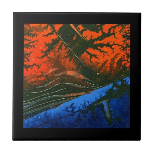 Carreau Carrelage en céramique d'art Abstrait (Devant)