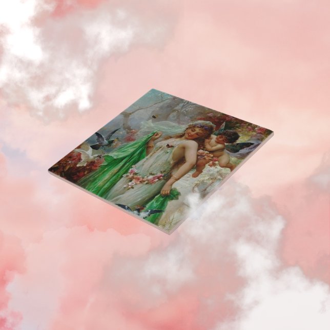 Carreau Carrelage en céramique d'art victorien (Créateur téléchargé)