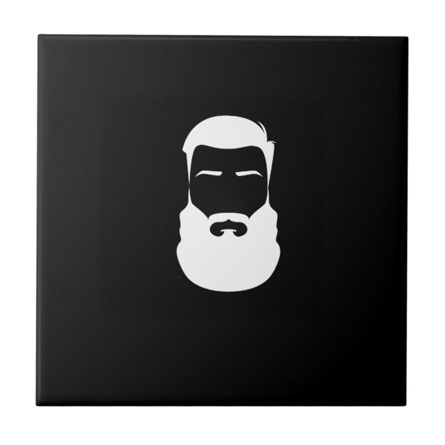 Carreau Carrelage en céramique de barbe blanche (Devant)