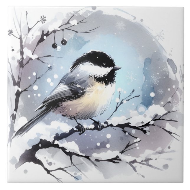 Carreau Carrelage en céramique de chickadee (Devant)