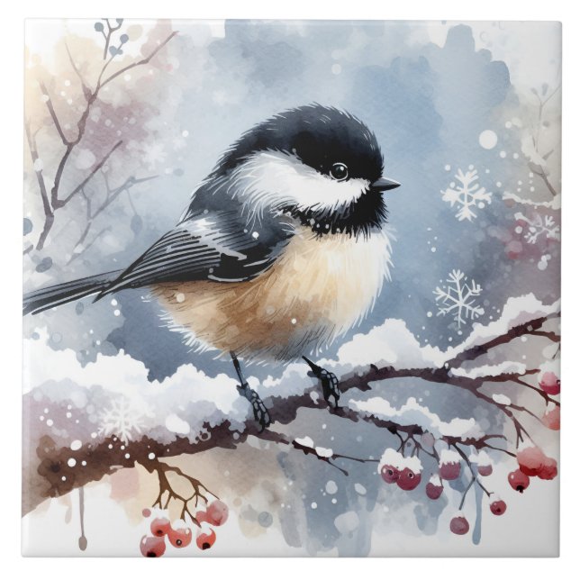 Carreau Carrelage en céramique de chickadee (Devant)