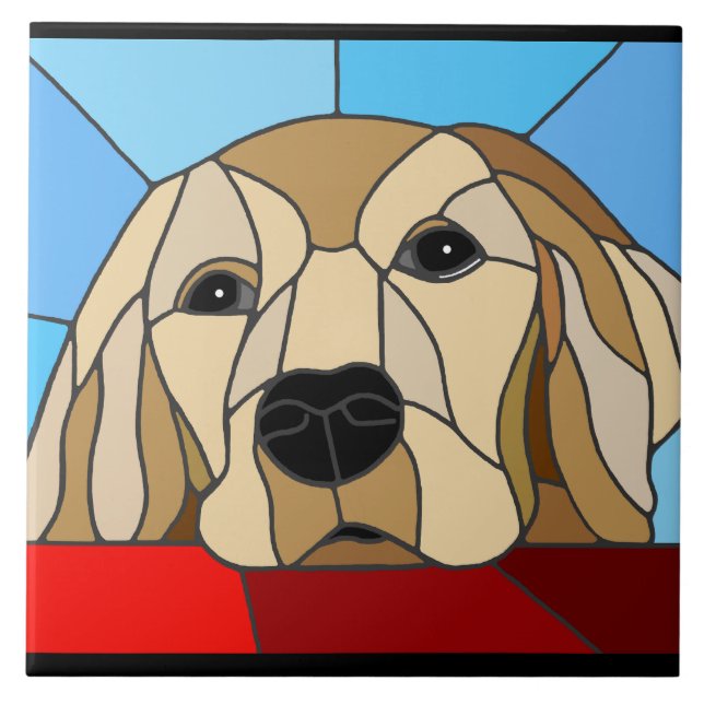 Carreau Carrelage en céramique de chien (Devant)