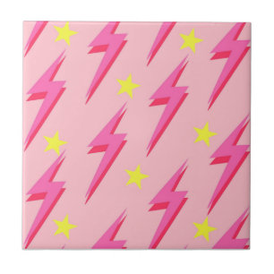 Carreau Carrelage en céramique de foudre rose pour espaces