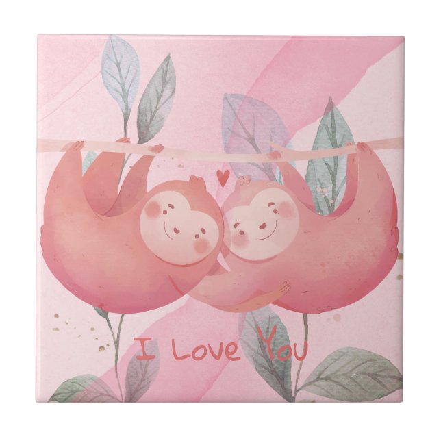 Carreau Carrelage en céramique de la Saint-Valentin (Devant)