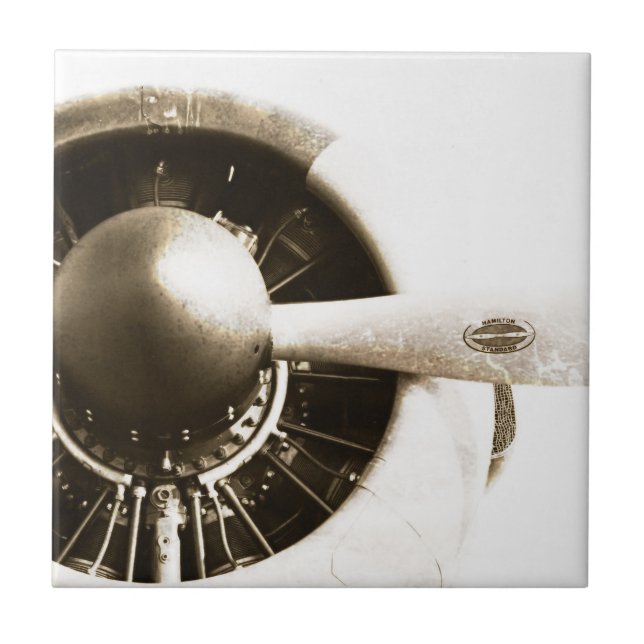 Carreau Carrelage en céramique de l'avion de chasse antiqu (Devant)