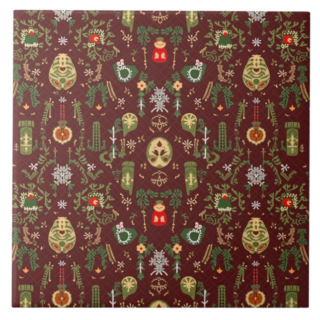 Carreau Carrelage en céramique de Noël (Devant)