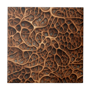 Carreau Carrelage en céramique de sculpture sur bois