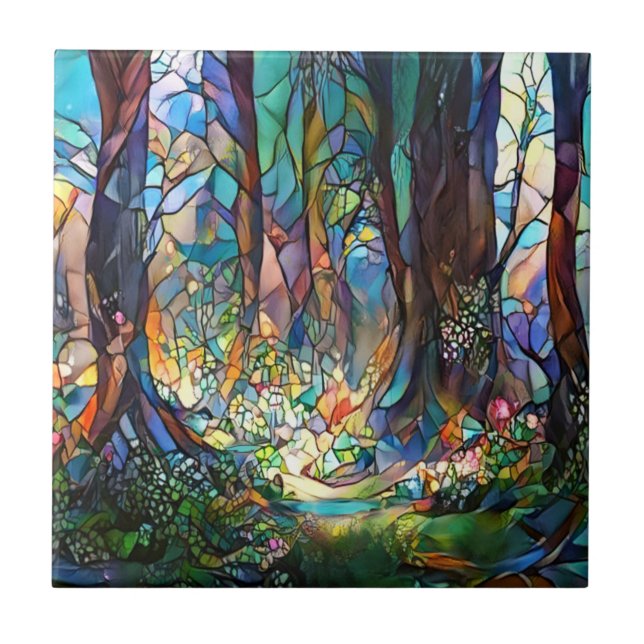 Carreau Carrelage en céramique de style Verre de Forêt (Devant)