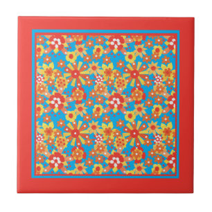 Carreau Carrelage en céramique : Ditzy Orange Flowers Moti
