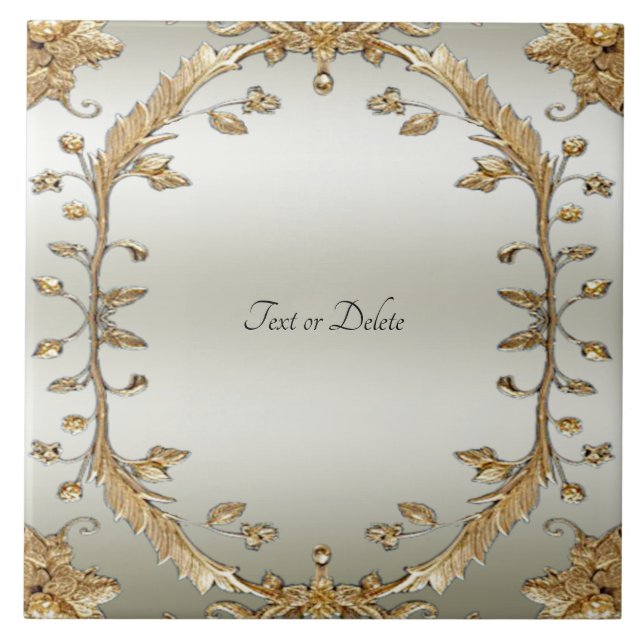 Carreau Carrelage en céramique doré (Devant)