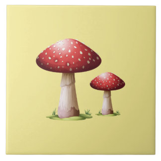 Carreau Carrelage en céramique du champignon rouge
