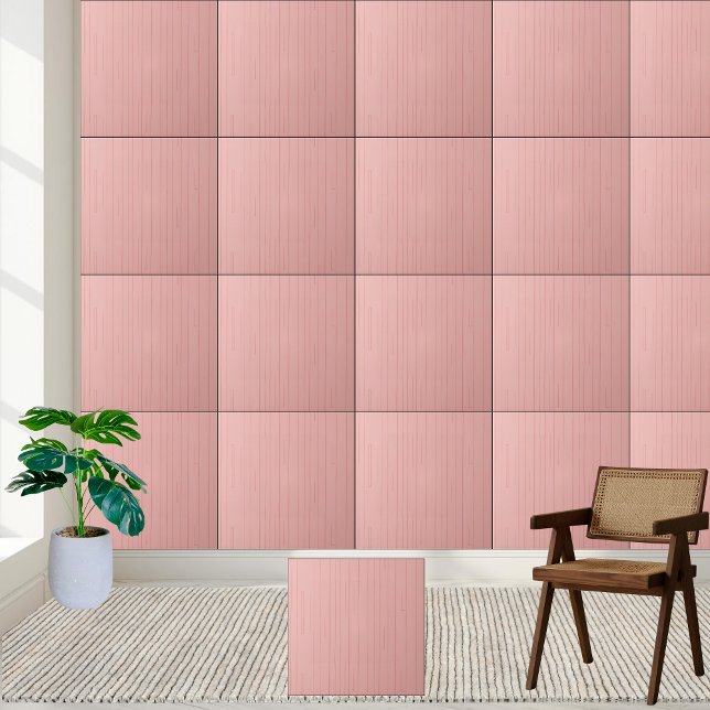 Carreau Carrelage en céramique en bois rose (Pink Wood Grain Ceramic Tile)