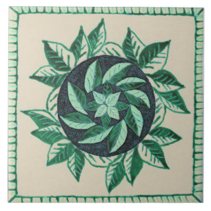 Carreau Carrelage en céramique feuille verte