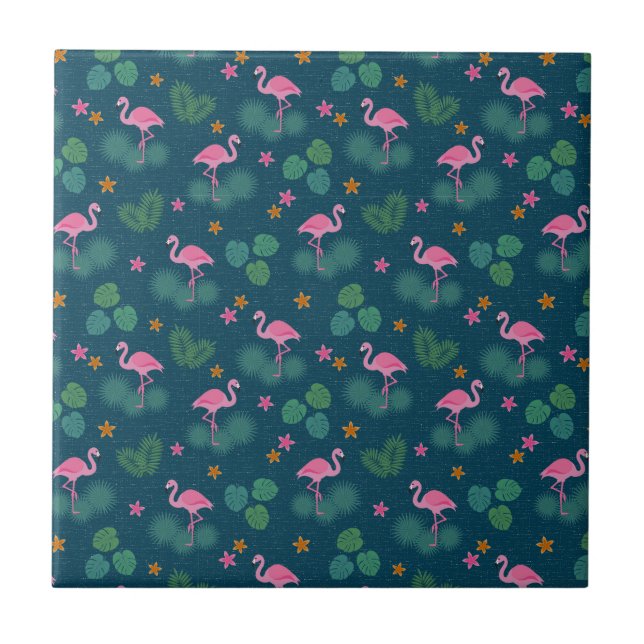 Carreau Carrelage en céramique Flamant rose (Devant)