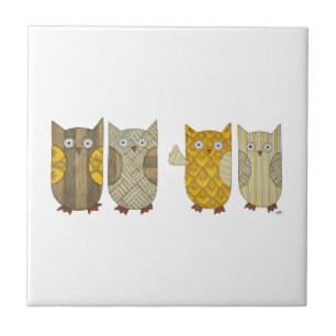 Carreau Carrelage en céramique Four Gold Owls