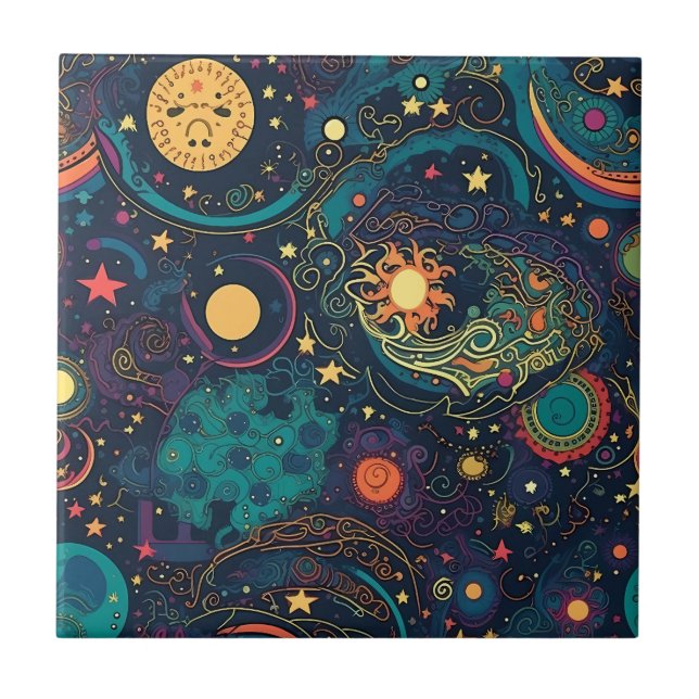 Carreau Carrelage en céramique Galaxy Art (Devant)