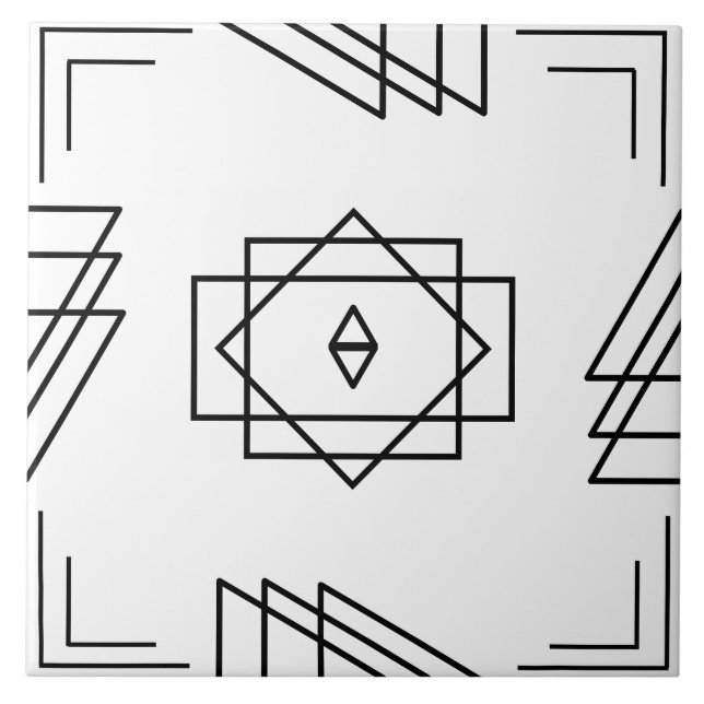 Carreau Carrelage en céramique géométrique Art déco (Devant)