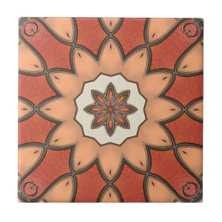 Carreau Carrelage en céramique géométrique orange rouge fl