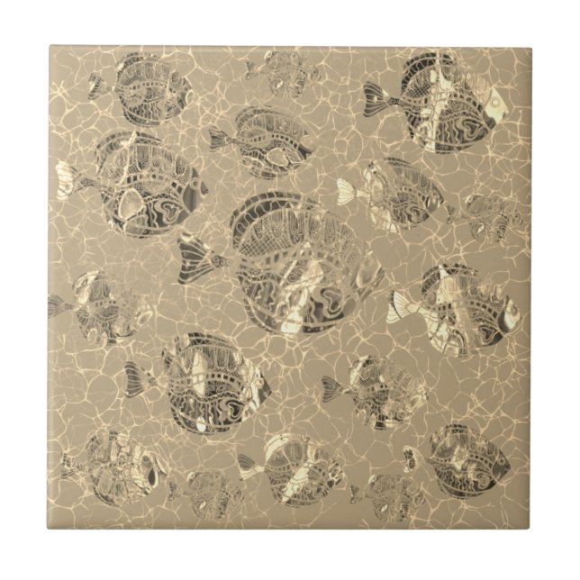 Carreau Carrelage en céramique Gold Fishers (Devant)