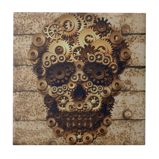 Carreau Carrelage en céramique Halloween Steampunk (Devant)