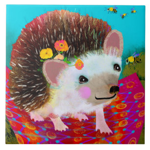 Carreau Carrelage en céramique Hedgehog and Bees