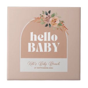 Carreau Carrelage en céramique, Hello Baby, Baby shower mo