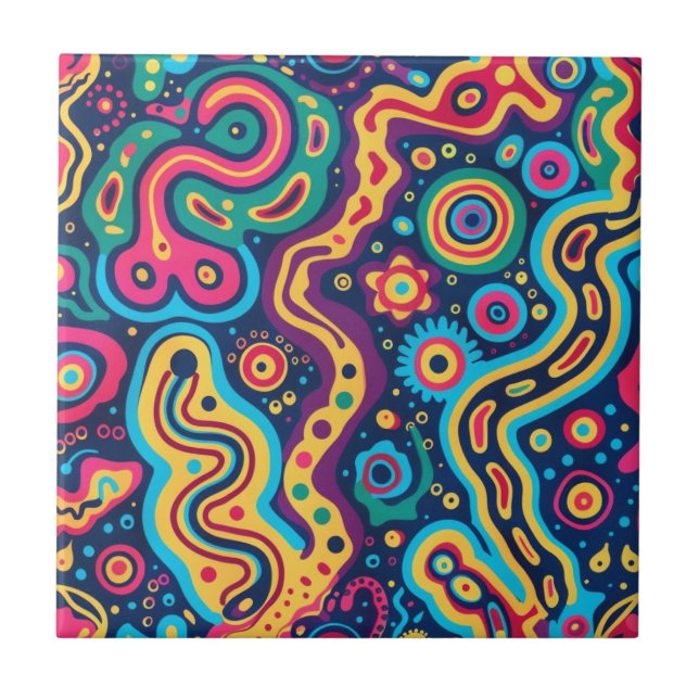 Carreau Carrelage en céramique hippie (Devant)