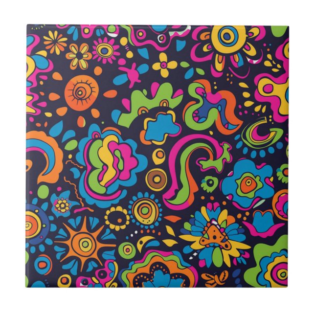 Carreau Carrelage en céramique hippie (Devant)