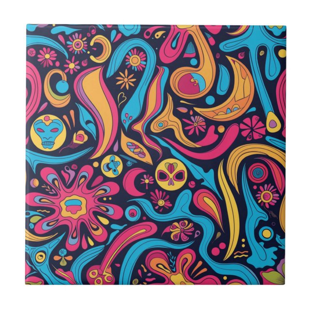 Carreau Carrelage en céramique hippie (Devant)