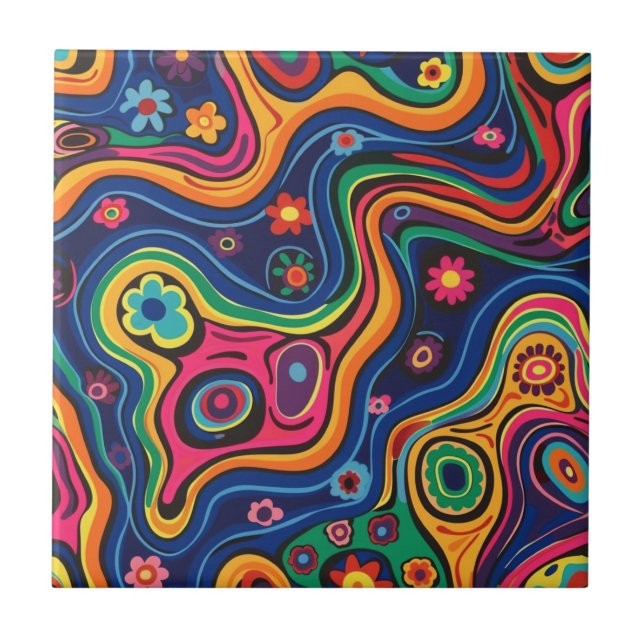 Carreau Carrelage en céramique hippie (Devant)