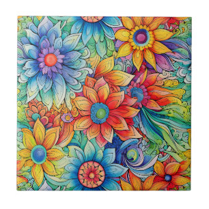 Carreau Carrelage en céramique Hippie Art