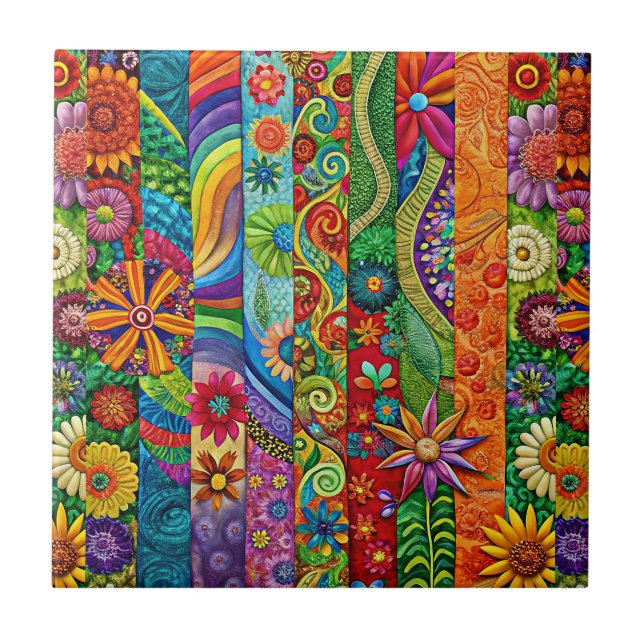 Carreau Carrelage en céramique Hippie Art (Devant)