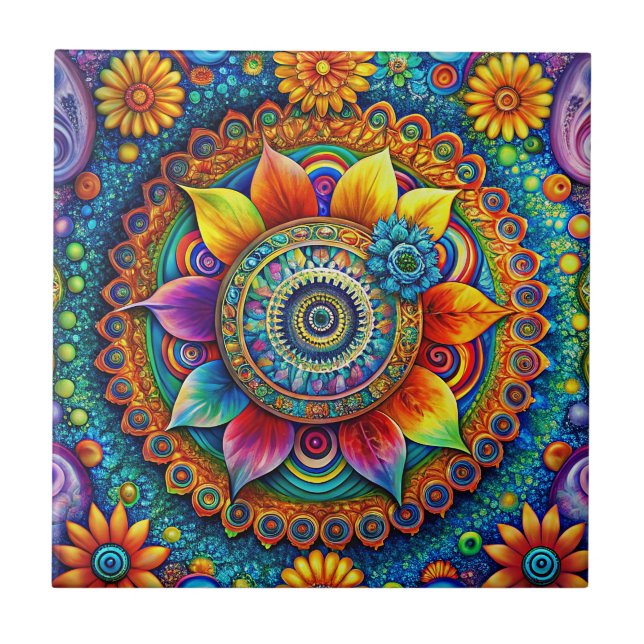 Carreau Carrelage en céramique Hippie Art (Devant)