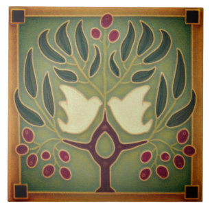 Carreau Carrelage en céramique - Inséparables