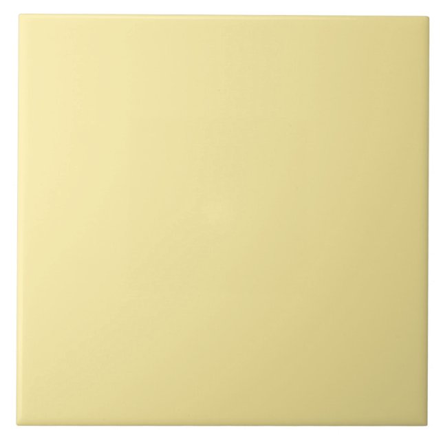 Carreau Carrelage en céramique jaune rétro. (Devant)